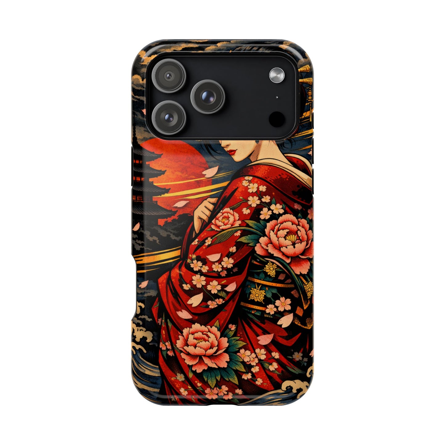Veiled Grace – Hidden Reckoning • Obsidian Irezumi™ • Apple iPhone 17 Pro • MagSafe Tough Case