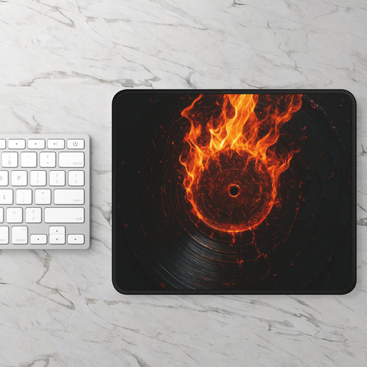 Vinyl Inferno • Eco-Friendly Gaming Mouse Pad