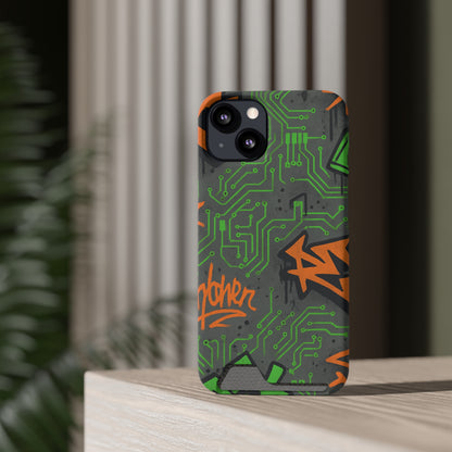 Circuit Cipher • Apple iPhone 13 • MagSafe® Tough Case with Card Holder