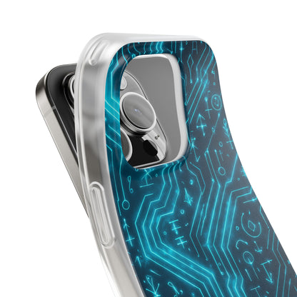 Circuit Glyph • Apple iPhone 16 • Flexi Clear Case