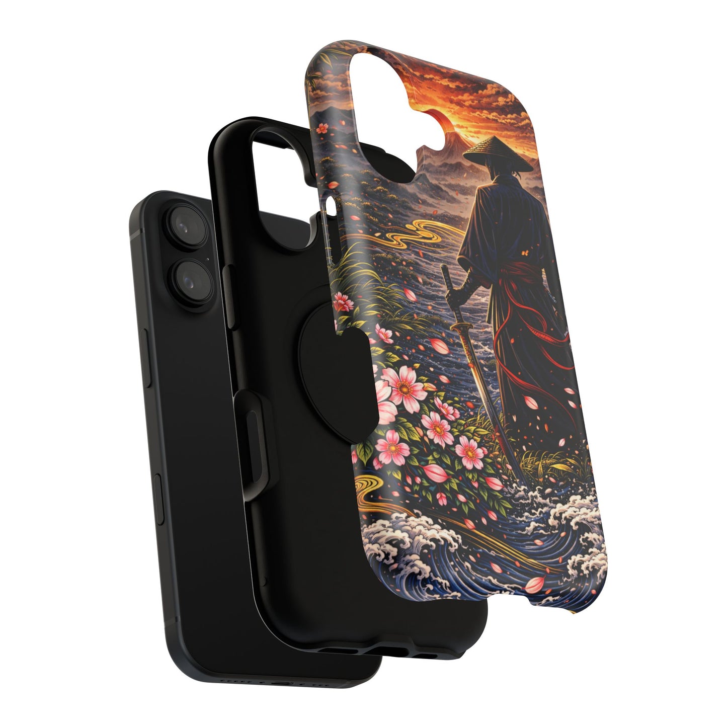Silent Path – Measured Resolve • Obsidian Irezumi™ • Apple iPhone 17 Pro • MagSafe Tough Case