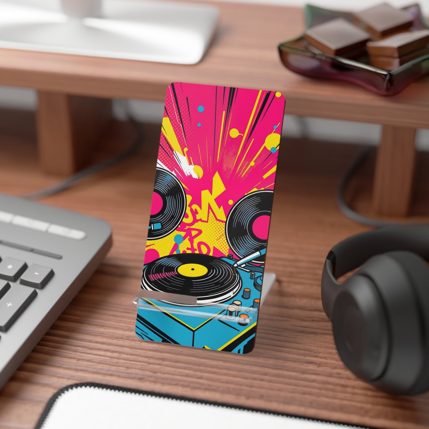 Wave Pop • Smartphone Display Stand tech accessory by Black Hat Pixels