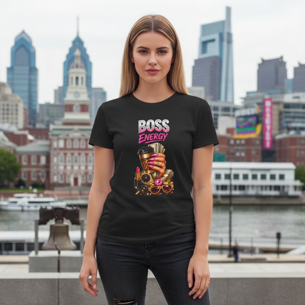 Boss Energy • Black Hat Pixels • Women's Softstyle Tee