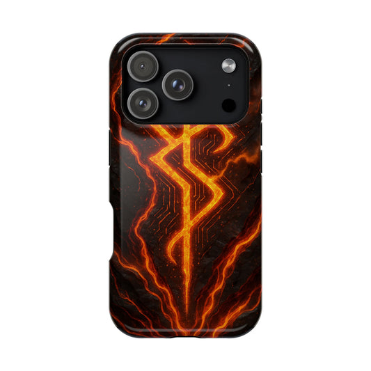 Molten Glyph • Apple iPhone 17 Pro • MagSafe® Tough Case phone case by Black Hat Pixels