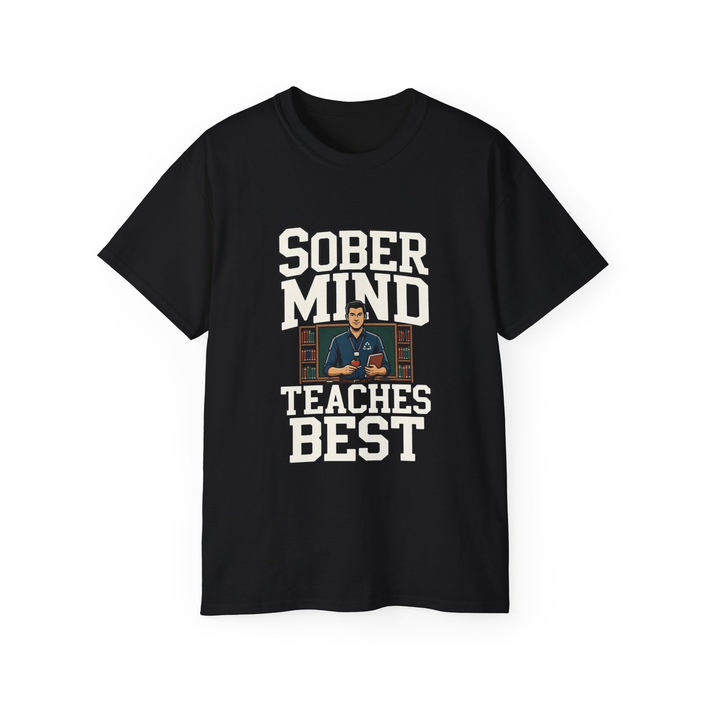 Clean Mind Teaches Best  • Teacher • T-Shirt • Black Hat Pixels • Unisex