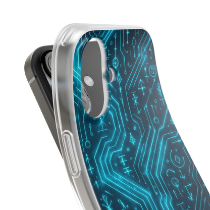 Circuit Glyph • Apple iPhone 16 • Flexi Clear Case