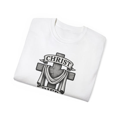 Christ Died For Us • Black Hat Pixels • T-Shirt