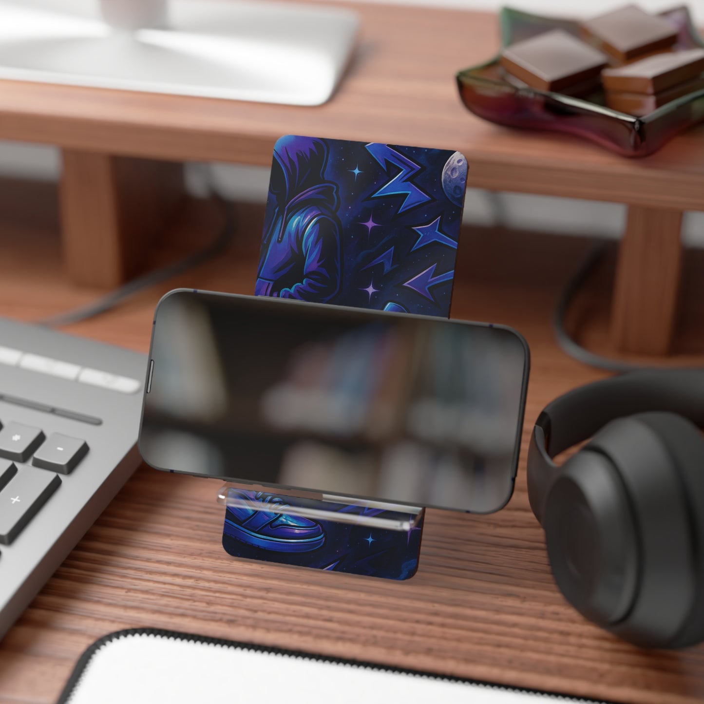 Nebula Flex • Smartphone Display Stand tech accessory by Black Hat Pixels