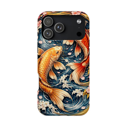 Crimson Current – Bound Reflection • Obsidian Irezumi™ • Apple iPhone 17 Pro • MagSafe Tough Case