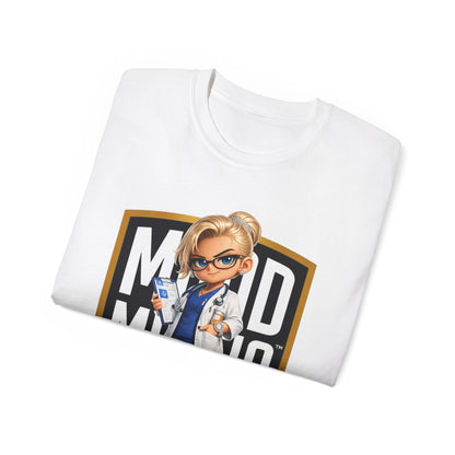 Dr. Aria Vale • Clinical Precision • Mood Militia • T-Shirt • Black Hat Pixels • Unisex