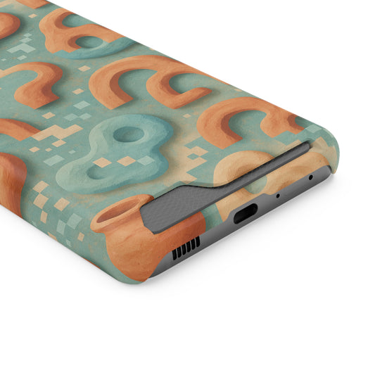 Pixel Clay • Samsung Galaxy S21 • MagSafe® Tough Case with Card Holder