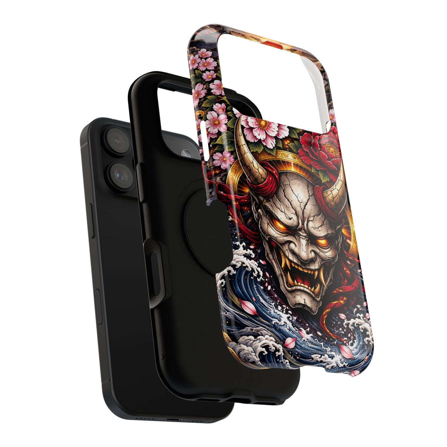 The Watcher – Crimson Discipline • Obsidian Irezumi™ • Apple iPhone 17 Pro • MagSafe Tough Case