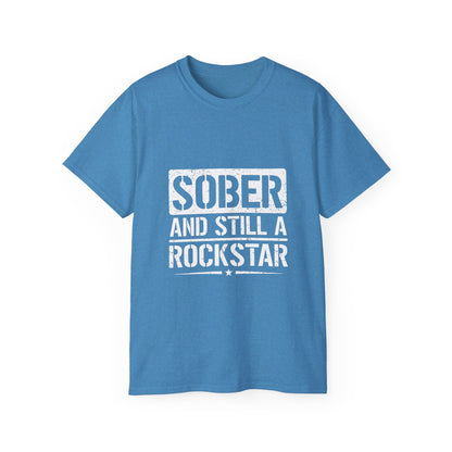Sober & Still A Rockstar • Recovery Works • T-Shirt