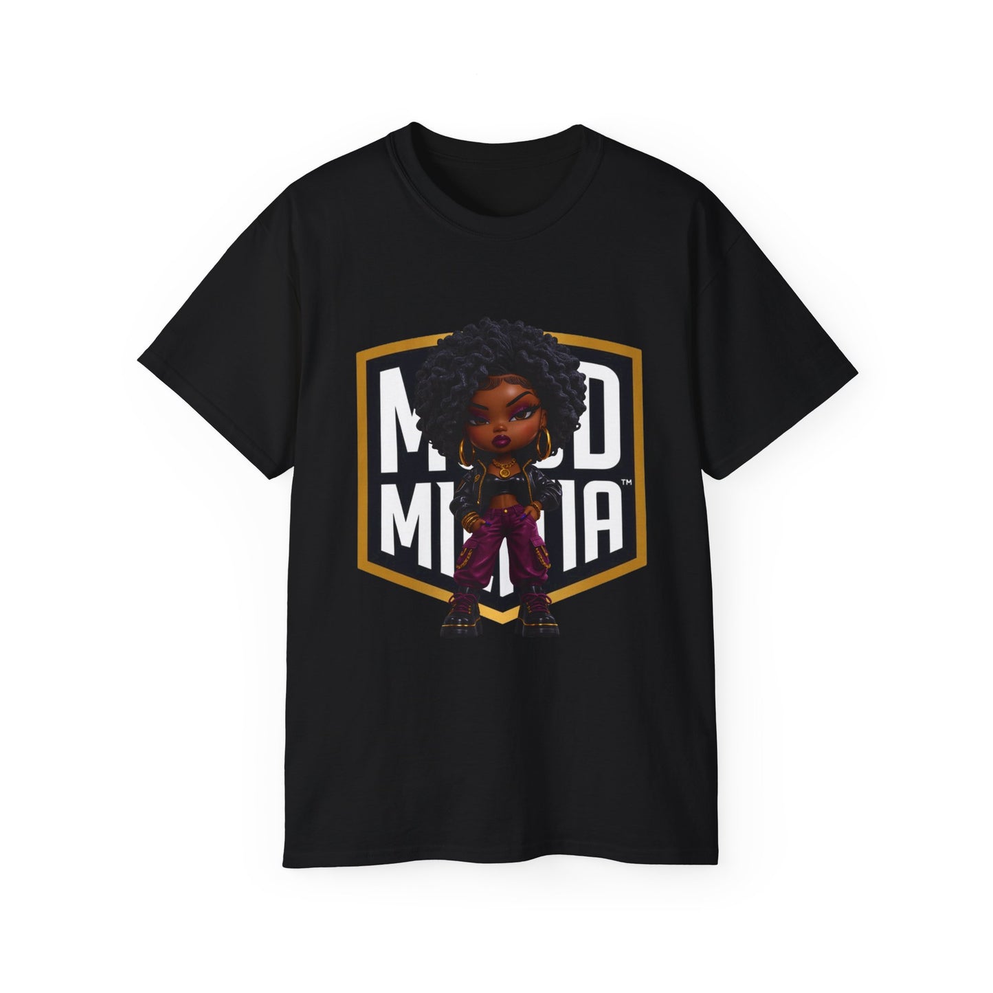 Zaria Noir • Velvet Command • Mood Militia • T-Shirt • Black Hat Pixels • Unisex