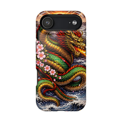Dragon Oath – Sovereign Flame • Obsidian Irezumi™ • Apple iPhone 17 Pro • MagSafe Tough Case