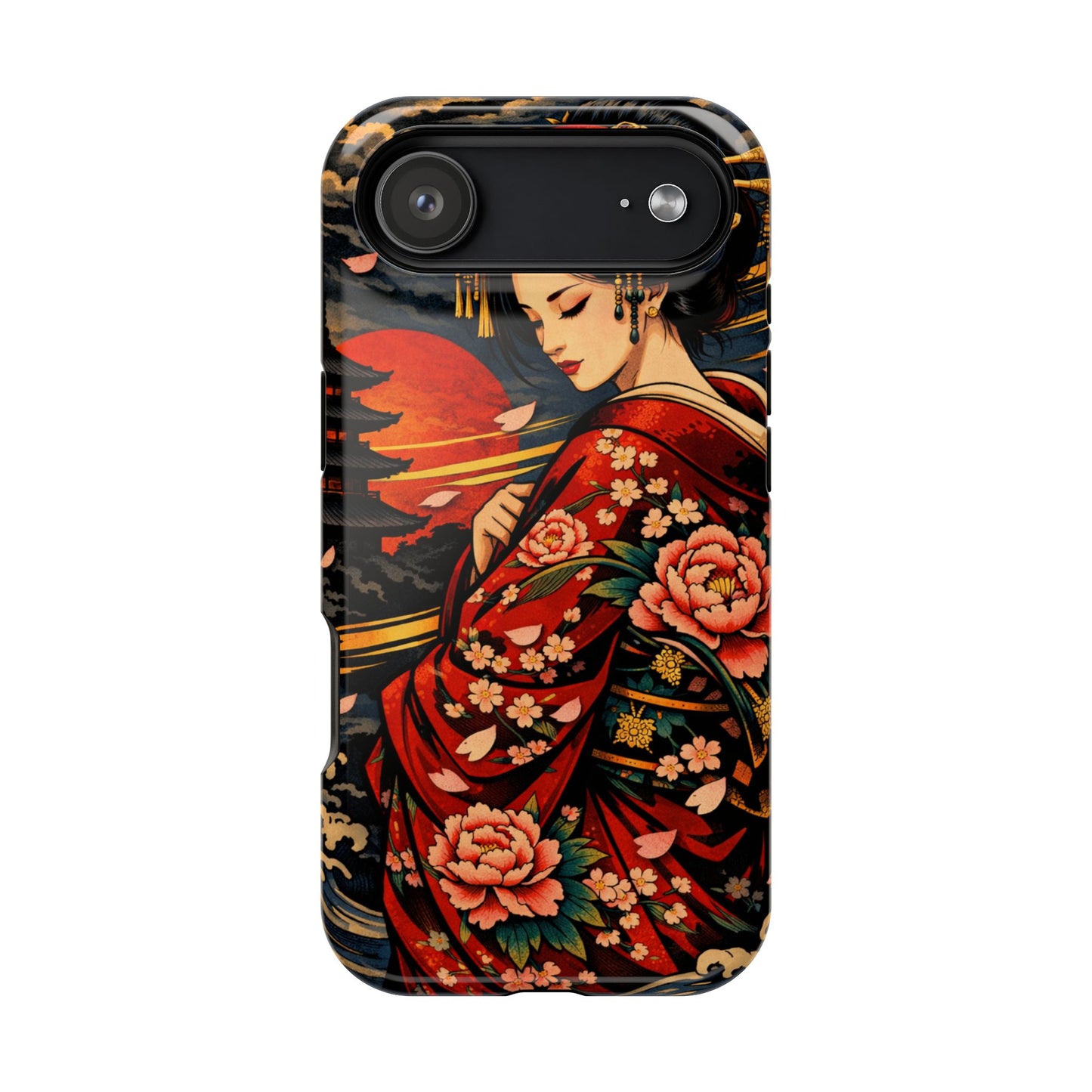 Veiled Grace – Hidden Reckoning • Obsidian Irezumi™ • Apple iPhone 17 Pro • MagSafe Tough Case