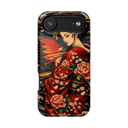 Veiled Grace – Hidden Reckoning • Obsidian Irezumi™ • Apple iPhone 17 Pro • MagSafe Tough Case