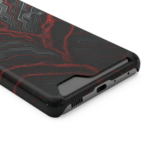 Binary Vein • Samsung Galaxy S21 • Tough Case with Card Holder • Wireless Friendly