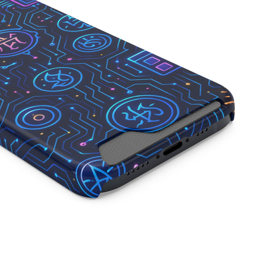 Cypher Glyphs • Apple iPhone 13 • MagSafe® Tough Case with Card Holder