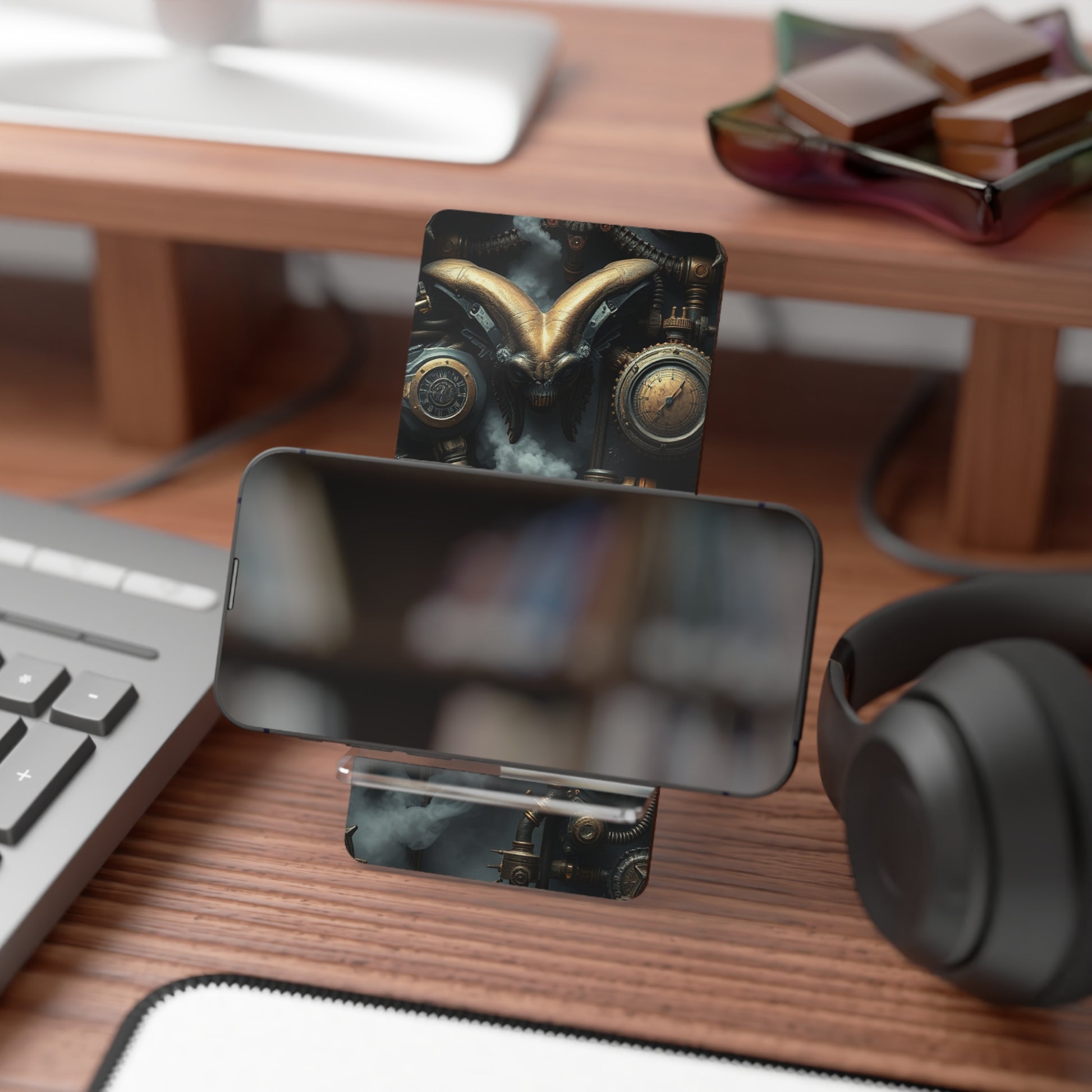 Myth Valve • Smartphone Display Stand tech accessory by Black Hat Pixels