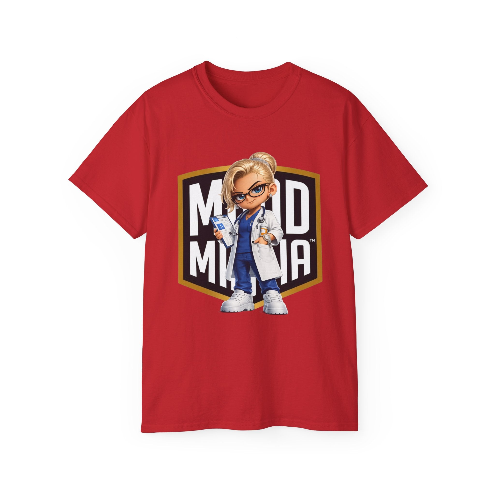 Dr Aria Vale Clinical Precision Mood Militia™ T-shirt hero image