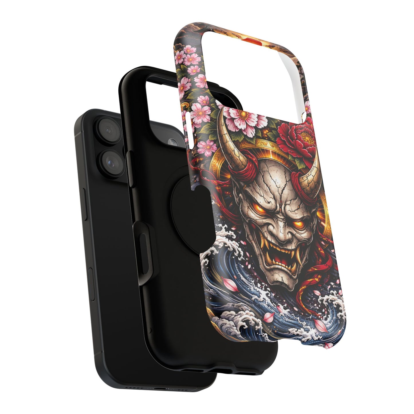 The Watcher – Crimson Discipline • Obsidian Irezumi™ • Apple iPhone 17 Pro • MagSafe Tough Case