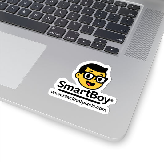 Smart Boy • Kiss-Cut Sticker • Black Hat Pixels