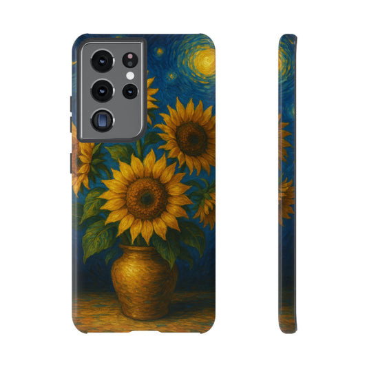 Sunflower Nights • Samsung Galaxy S21 • MagSafe® Tough Case phone case by Black Hat Pixels