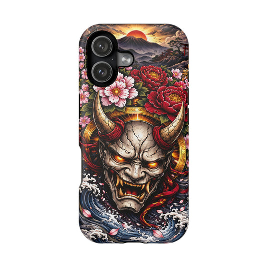 The Watcher – Crimson Discipline • Obsidian Irezumi™ • Apple iPhone 17 Pro • MagSafe Tough Case