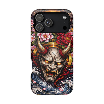 The Watcher – Crimson Discipline • Obsidian Irezumi™ • Apple iPhone 17 Pro • MagSafe Tough Case