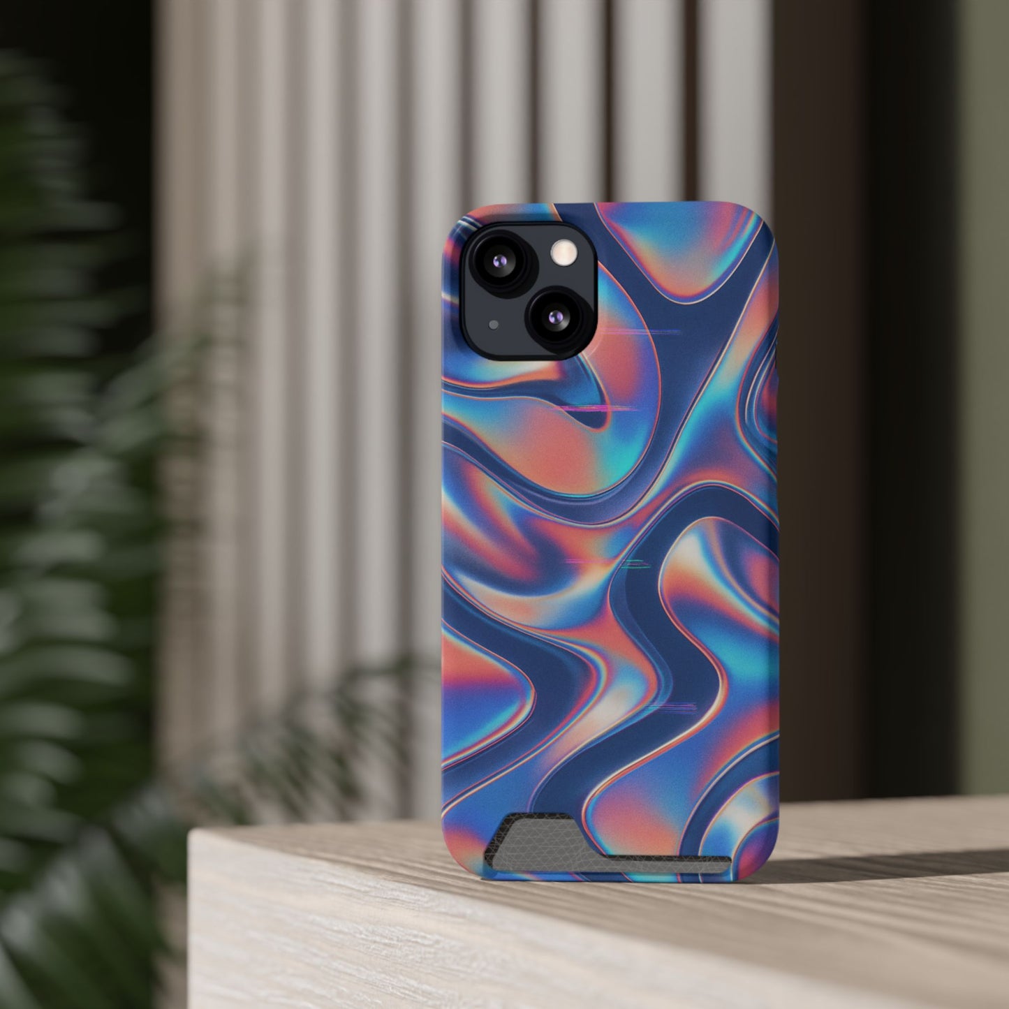 Chrome Illusion • Apple iPhone 13 • Tough Case with Card Holder • MagSafe®