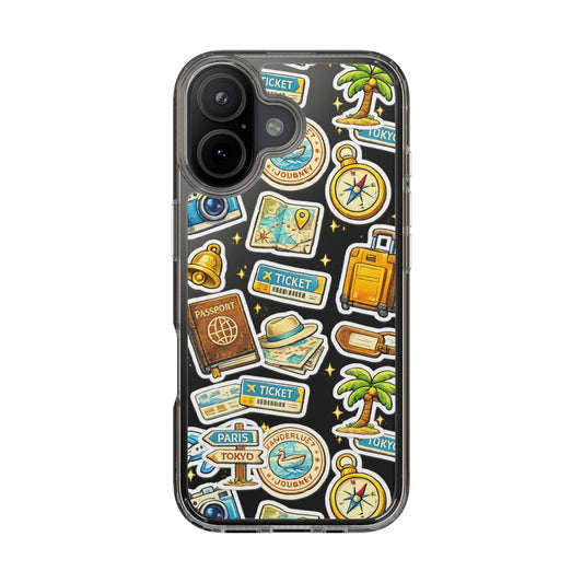 Traveler Trinkets™ • Pocket Chaos • iPhone 17 Pro • Impact-Resistant • Clear Case
