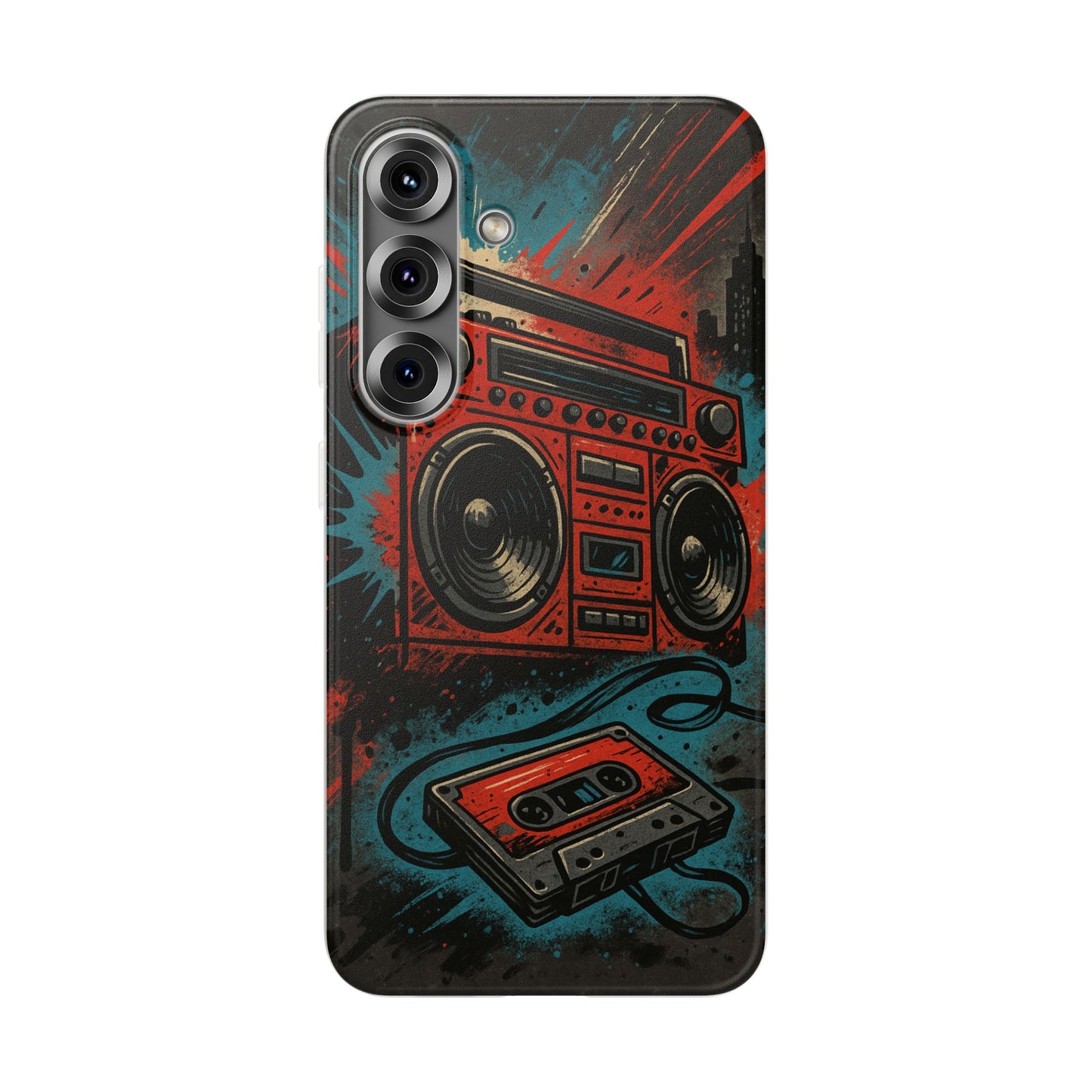 Old Skool • Samsung Galaxy S25 • Flexi Clear Case phone case by Black Hat Pixels