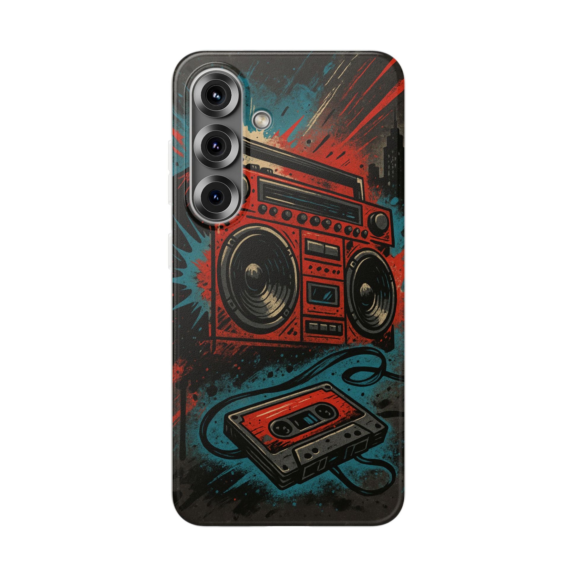 Old Skool • Samsung Galaxy S25 • Flexi Clear Case phone case by Black Hat Pixels
