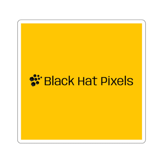 Black Hat Pixels • Die-Cut Sticker