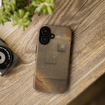Sand Circuit • Apple iPhone 16 • MagSafe® Magnetic Tough Case