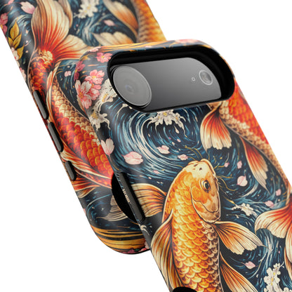 Crimson Current – Bound Reflection • Obsidian Irezumi™ • Apple iPhone 17 Pro • MagSafe Tough Case