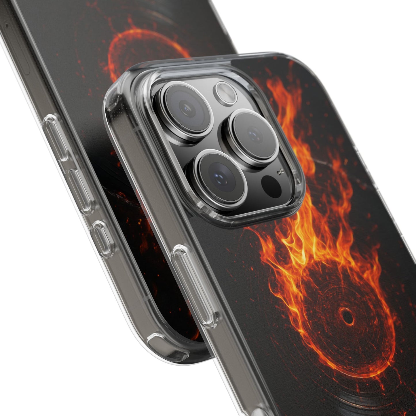 Vinyl Inferno • Apple iPhone 16 • Clear Case