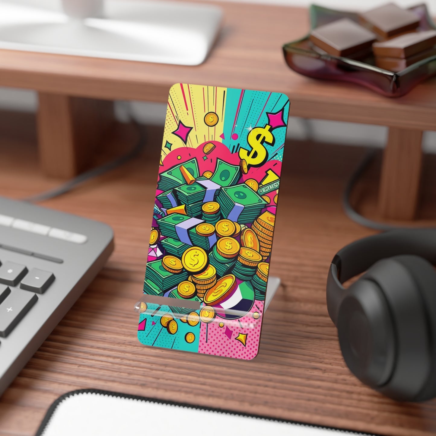 Byte Coin • Smartphone Display Stand tech accessory by Black Hat Pixels