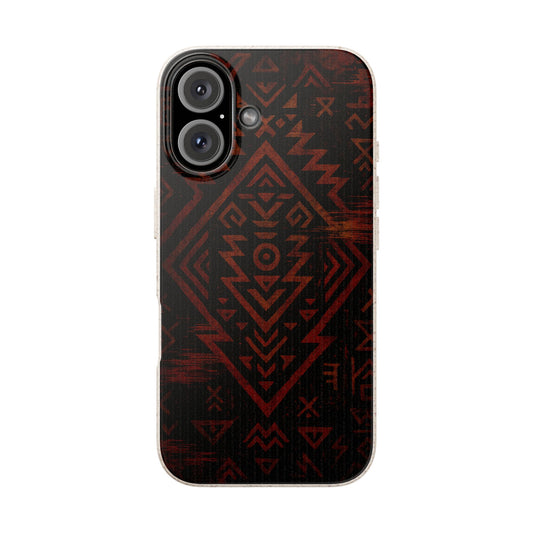 Tribal Glitch • Apple iPhone 16 Eco-Friendly Phone Case
