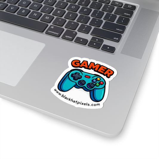 Game Time • Kiss-Cut Sticker • Black Hat Pixels
