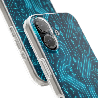 Circuit Glyph • Apple iPhone 16 • Flexi Clear Case