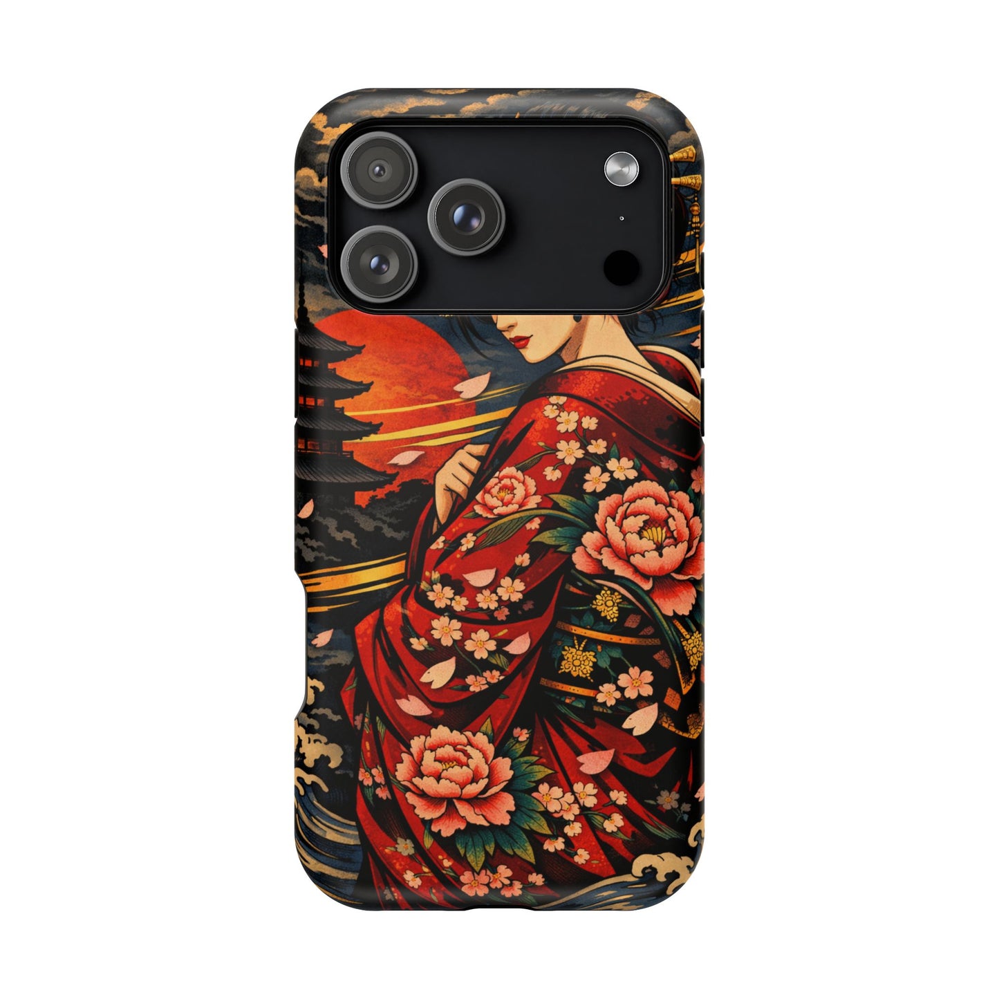Veiled Grace – Hidden Reckoning • Obsidian Irezumi™ • Apple iPhone 17 Pro • MagSafe Tough Case