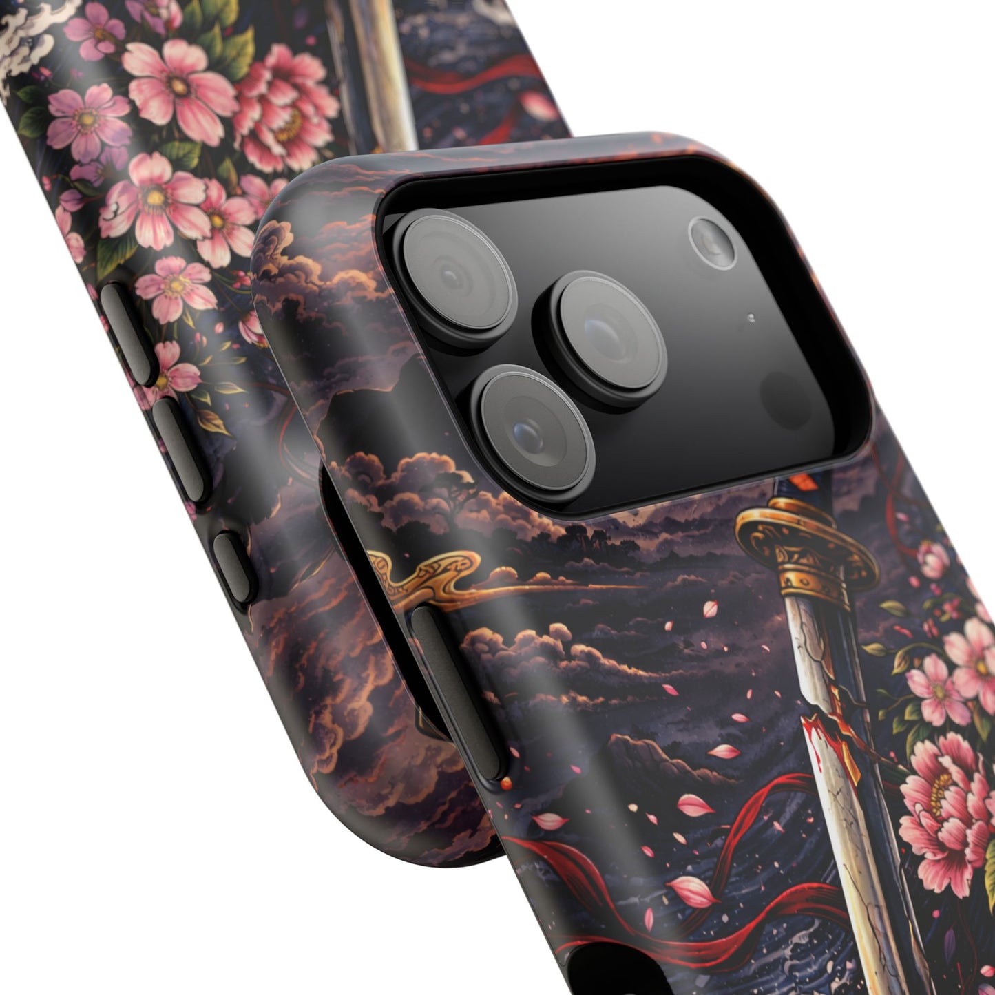 Forged Edge – Fractured Oath • Obsidian Irezumi™ • Apple iPhone 17 Pro • MagSafe Tough Case