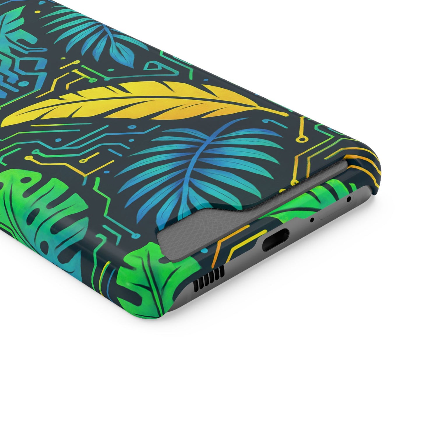 Cyber Tropics • Samsung Galaxy S21 • Tough Case with Card Holder • Wireless Friendly