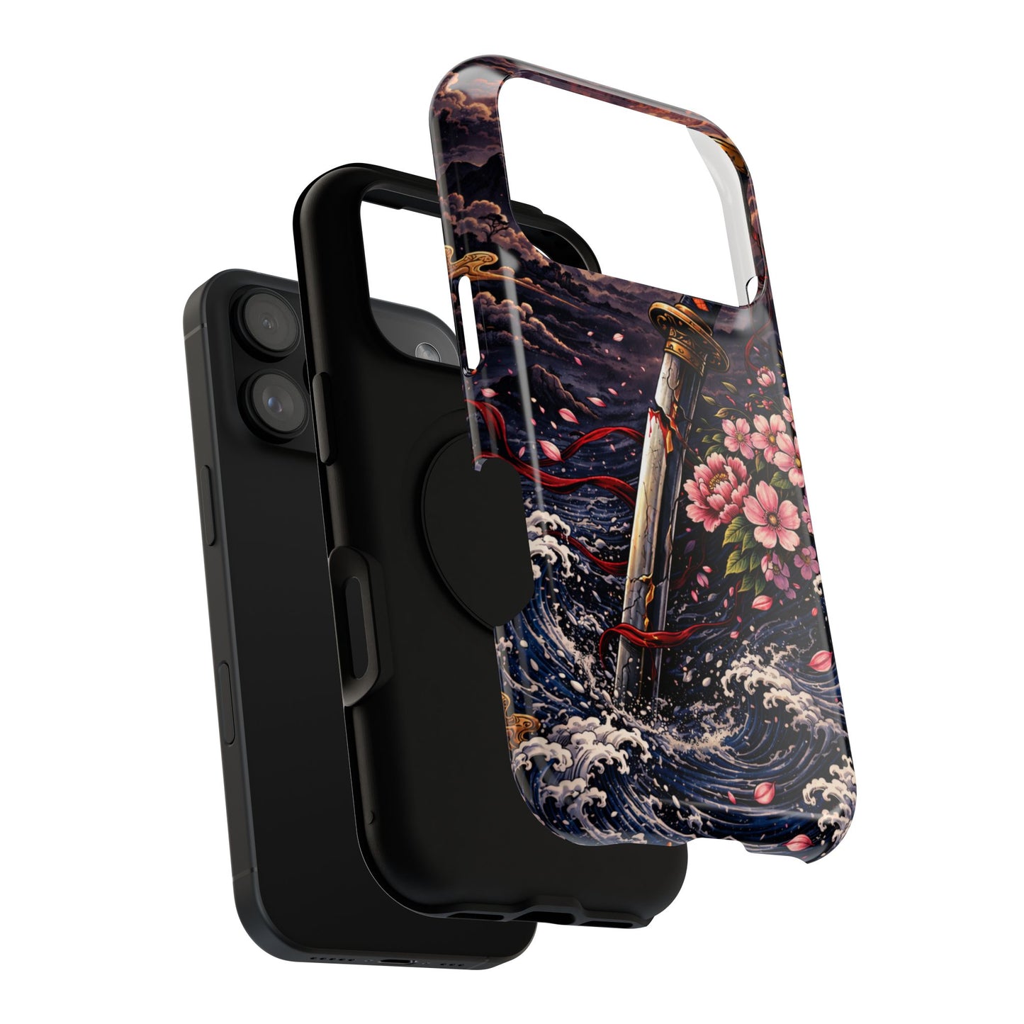 Forged Edge – Fractured Oath • Obsidian Irezumi™ • Apple iPhone 17 Pro • MagSafe Tough Case