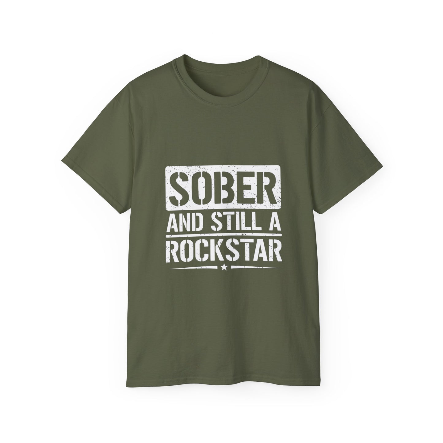 Sober & Still A Rockstar • Recovery Works • T-Shirt