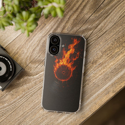 Vinyl Inferno • Apple iPhone 16 • Clear Case