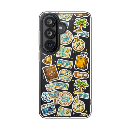 Traveler Trinkets™ • Pocket Chaos • Samsung Galaxy S26 • Impact-Resistant • Clear Case