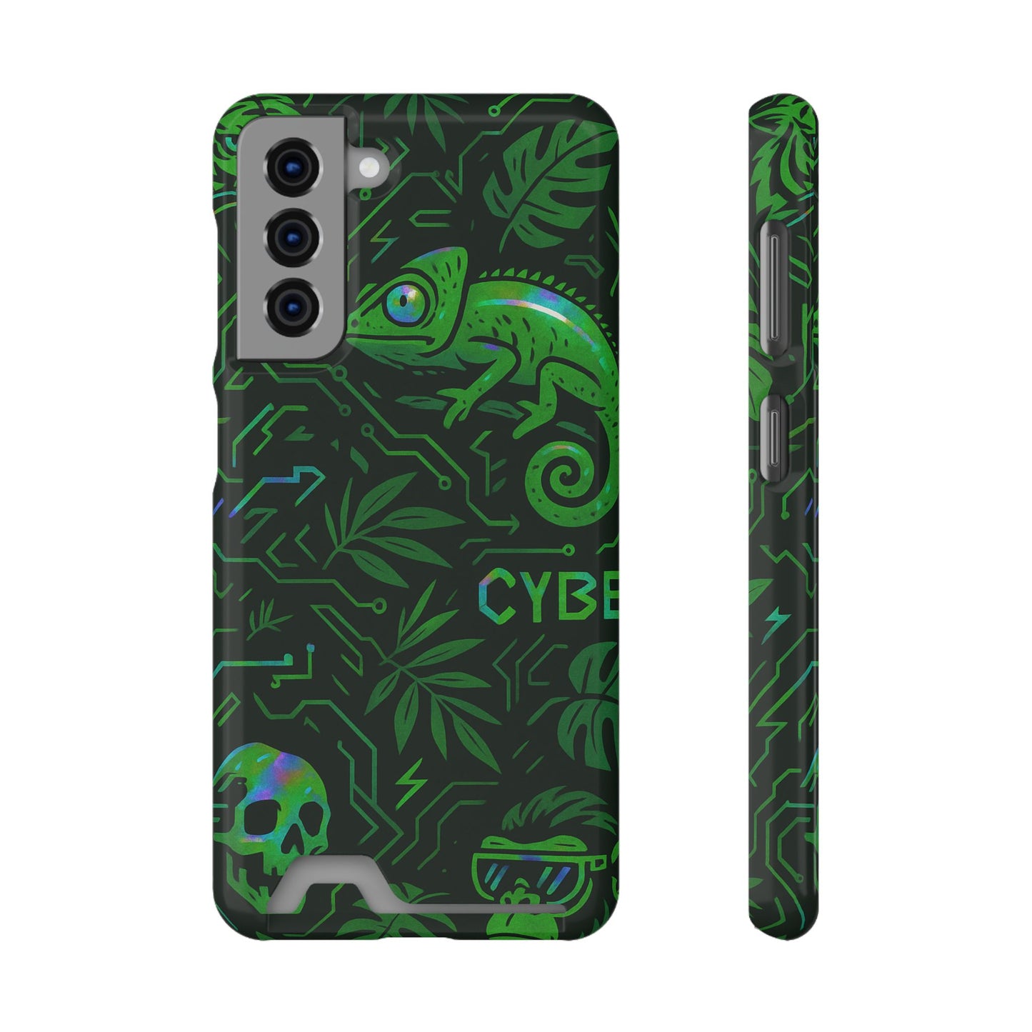 Digital Jungle • Samsung Galaxy S21 • Tough Case with Card Holder • Wireless Friendly
